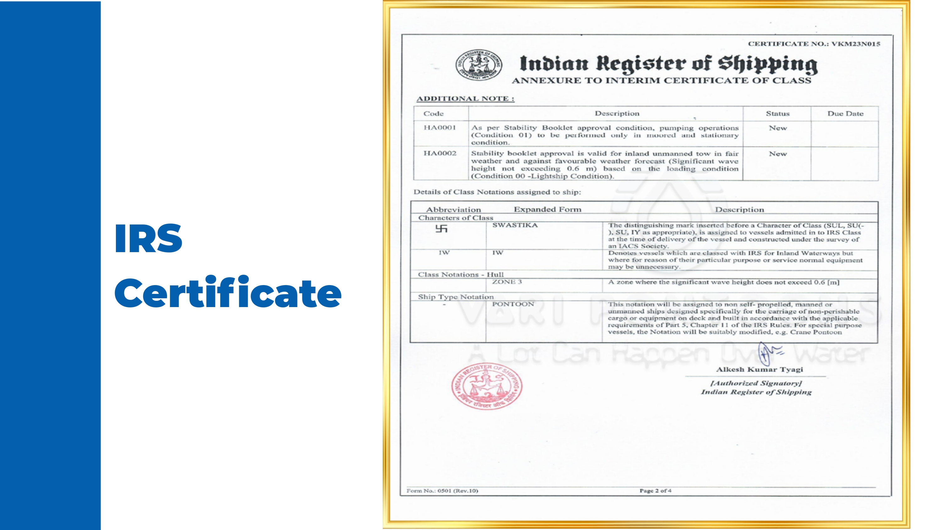 Certificate 4