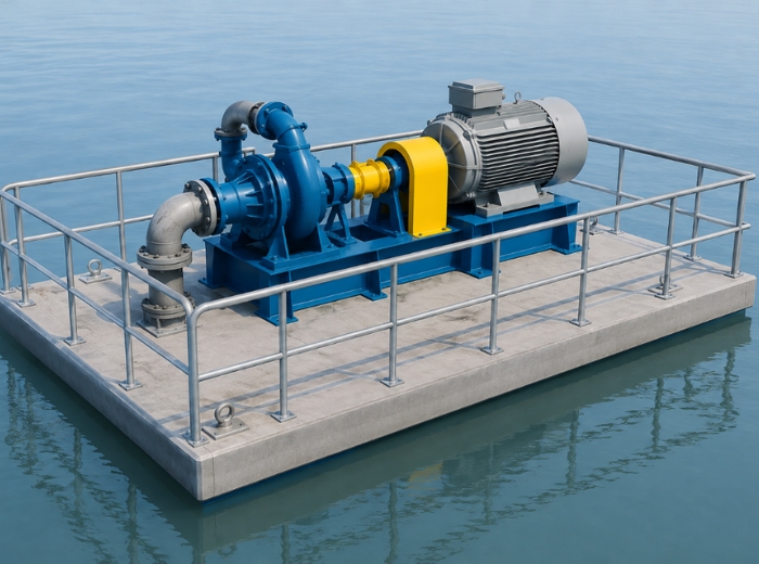 Pontoon for slurry pumps in India by Vari Pontoons