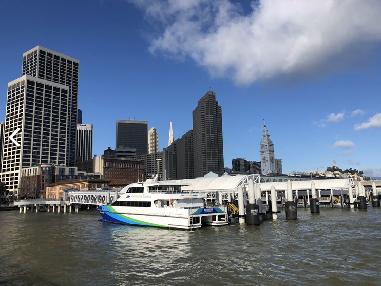 Floating ferry terminals for passenger transit
