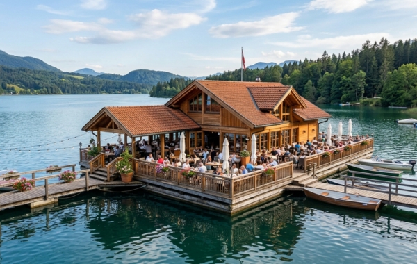 Lakeside floating restaurant project